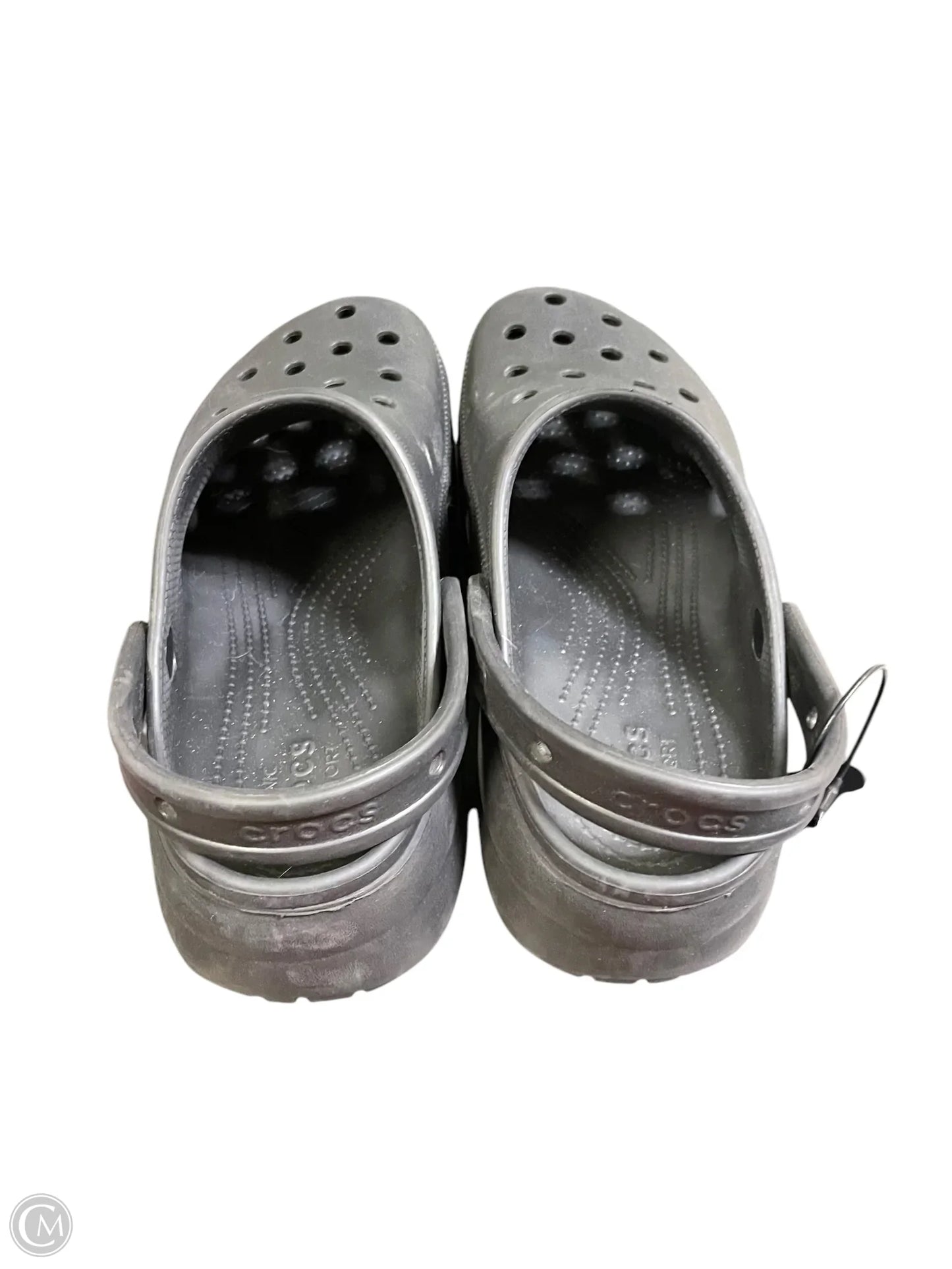 Shoes Flats By Crocs In Black, Size: 10