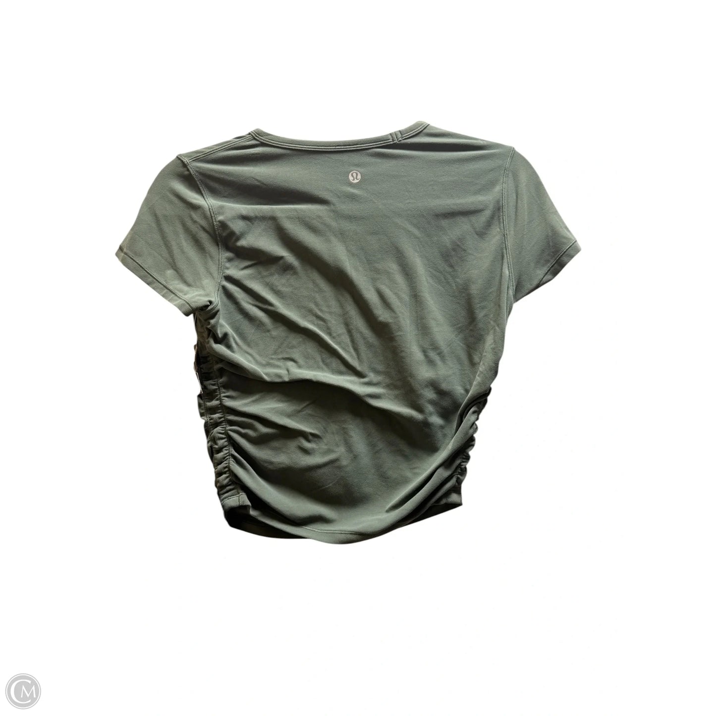 Athletic Top Short Sleeve By Lululemon In Green, Size: 4