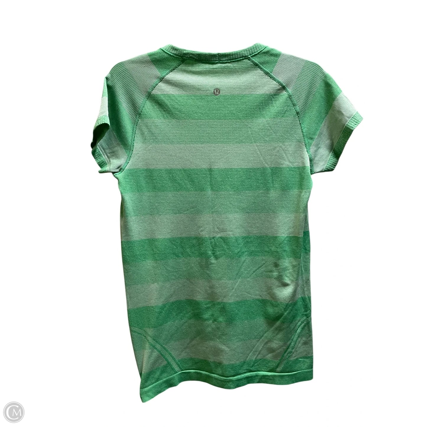 Athletic Top Short Sleeve By Lululemon In Green, Size: 10