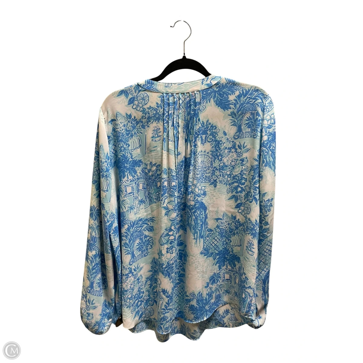Top Long Sleeve Designer By Lilly Pulitzer In Blue, Size: Xl