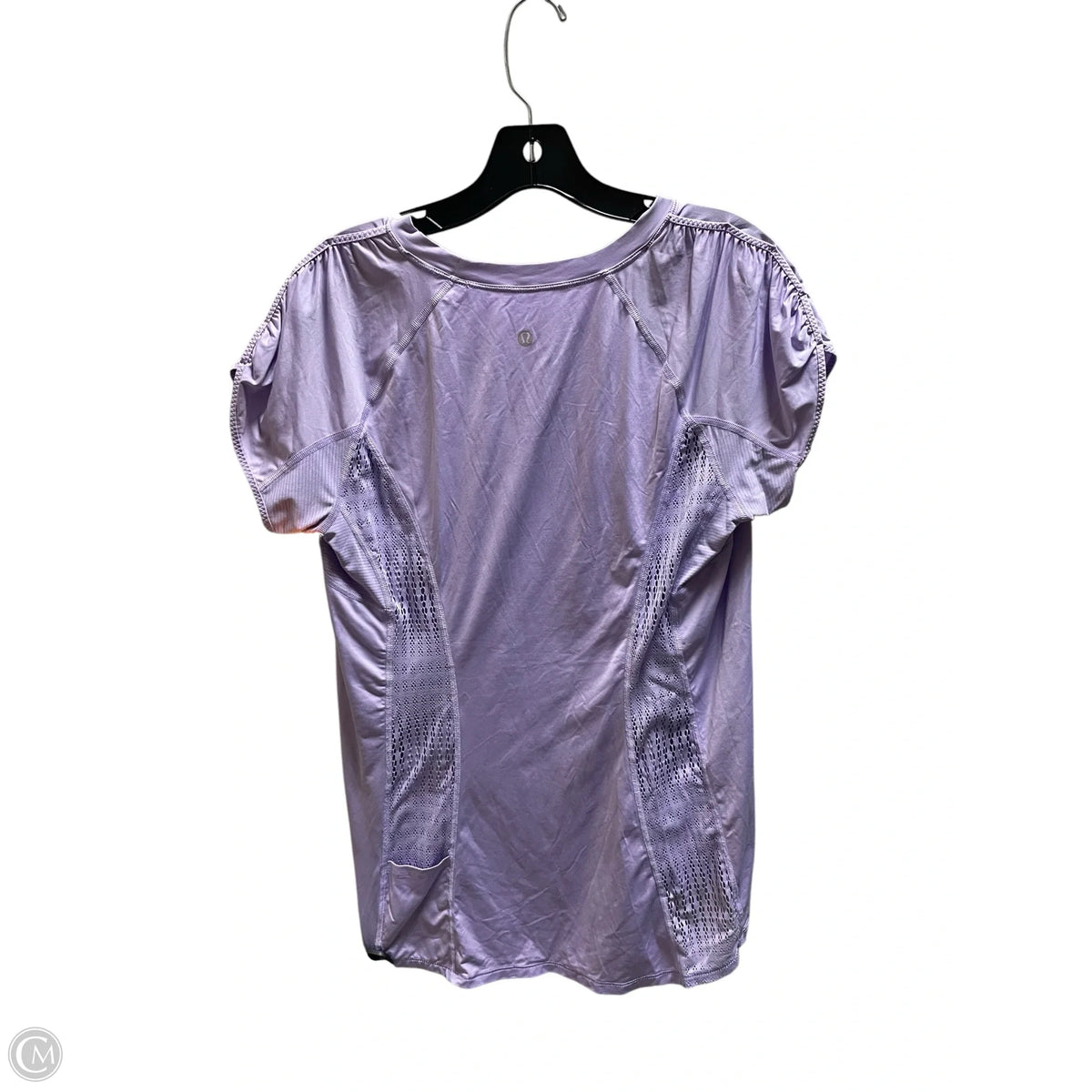 Athletic Top Short Sleeve By Lululemon In Purple, Size: L