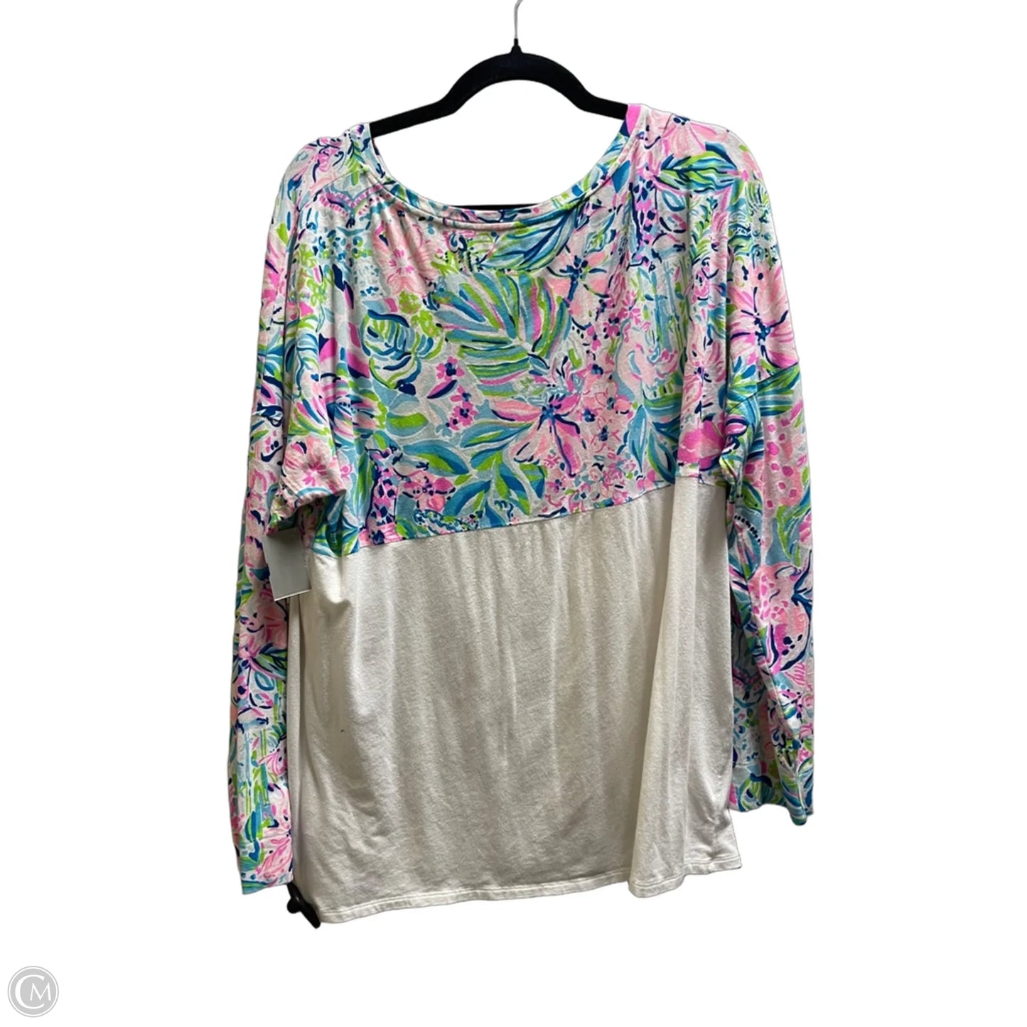 Top Long Sleeve Designer By Lilly Pulitzer In Floral Print, Size: Xl