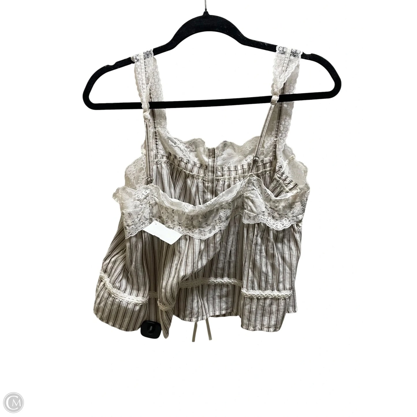 Top Sleeveless By Abercrombie And Fitch In Striped Pattern, Size: M