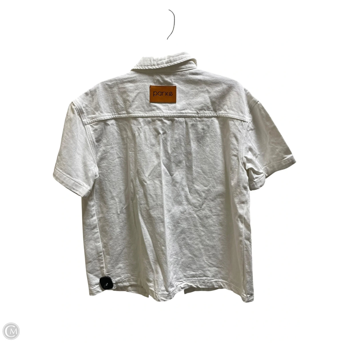 Top Short Sleeve By Cma In White Denim, Size: L