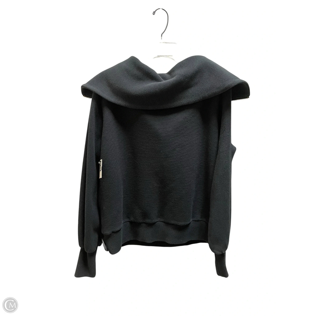 Athletic Sweatshirt Collar By Varley In Black, Size: S