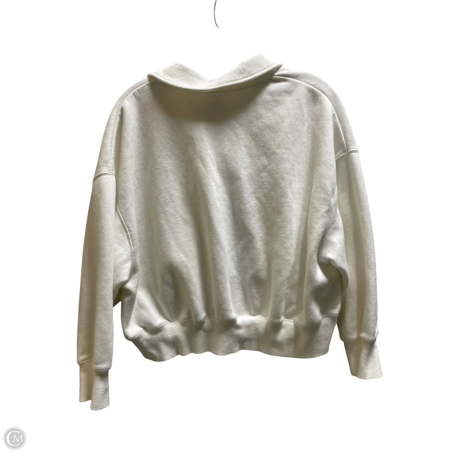 Athletic Sweatshirt Collar By Nike In White, Size: L