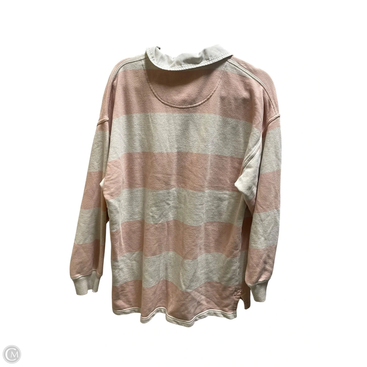 Top Long Sleeve By Aerie In Striped Pattern, Size: M