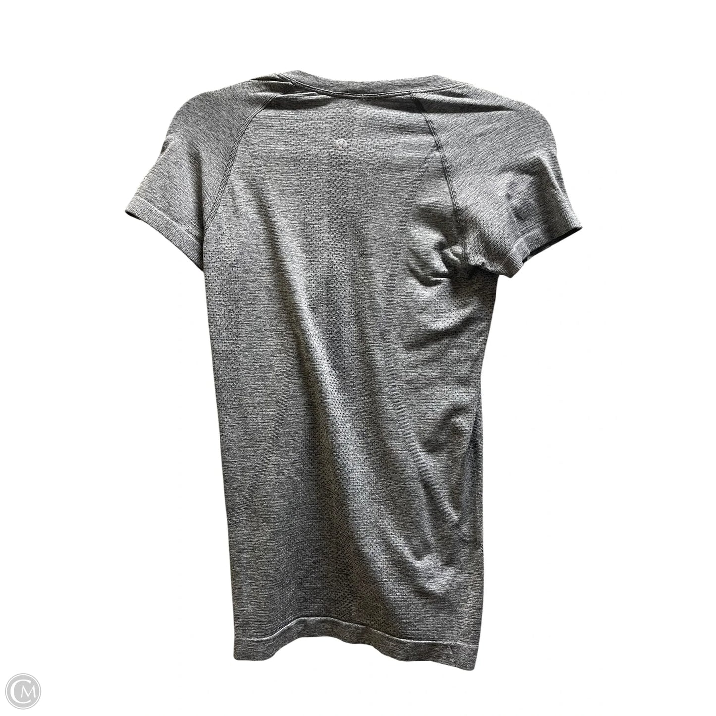 Athletic Top Short Sleeve By Lululemon In Grey, Size: S