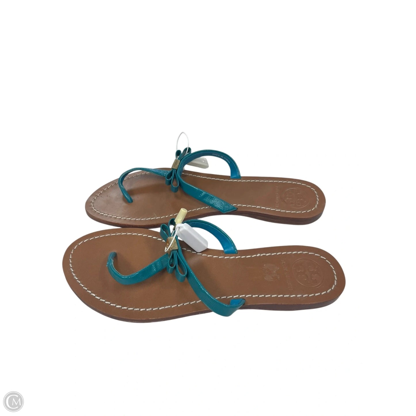 Sandals Designer By Tory Burch In Teal, Size: 10