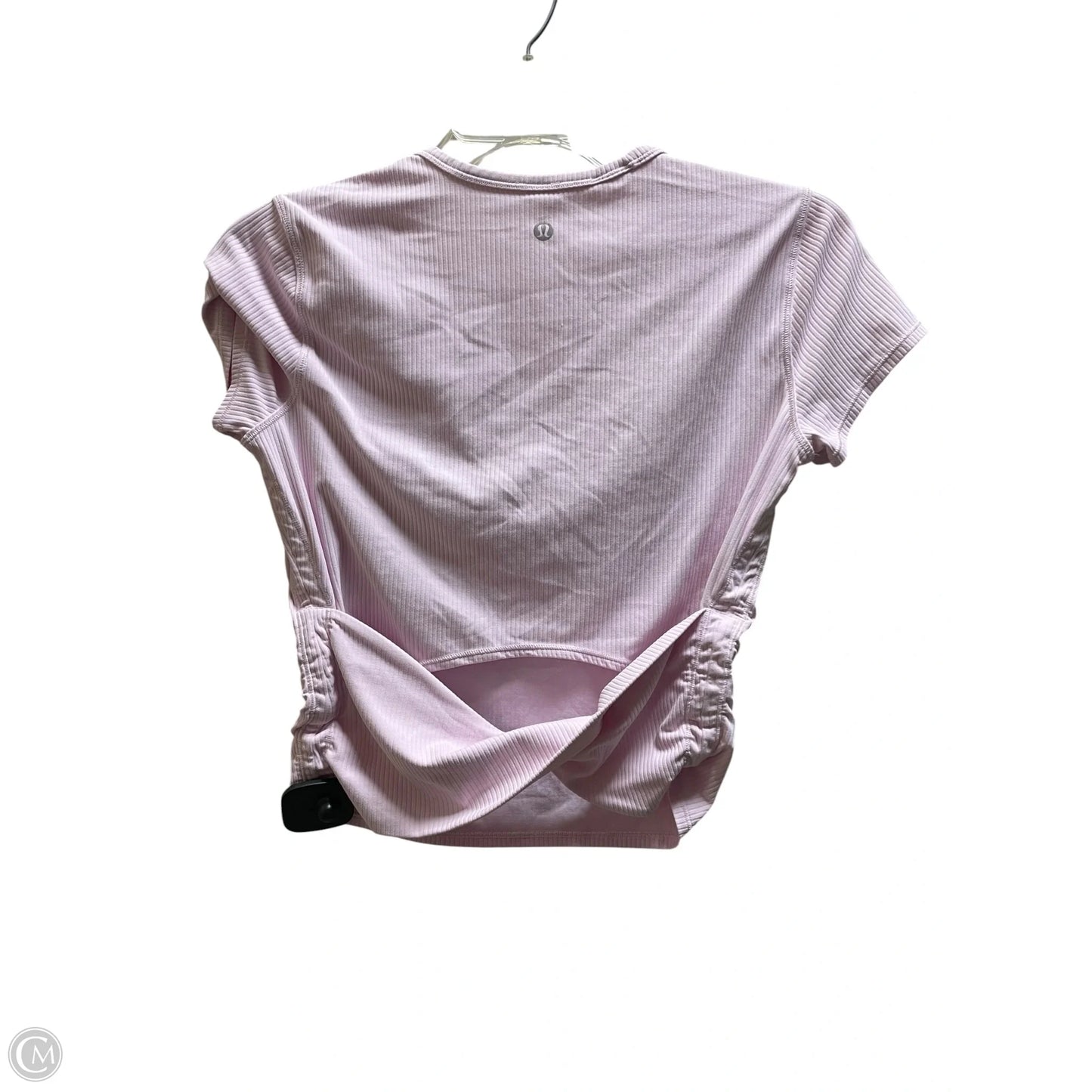 Athletic Top Short Sleeve By Lululemon In Pink, Size: 8