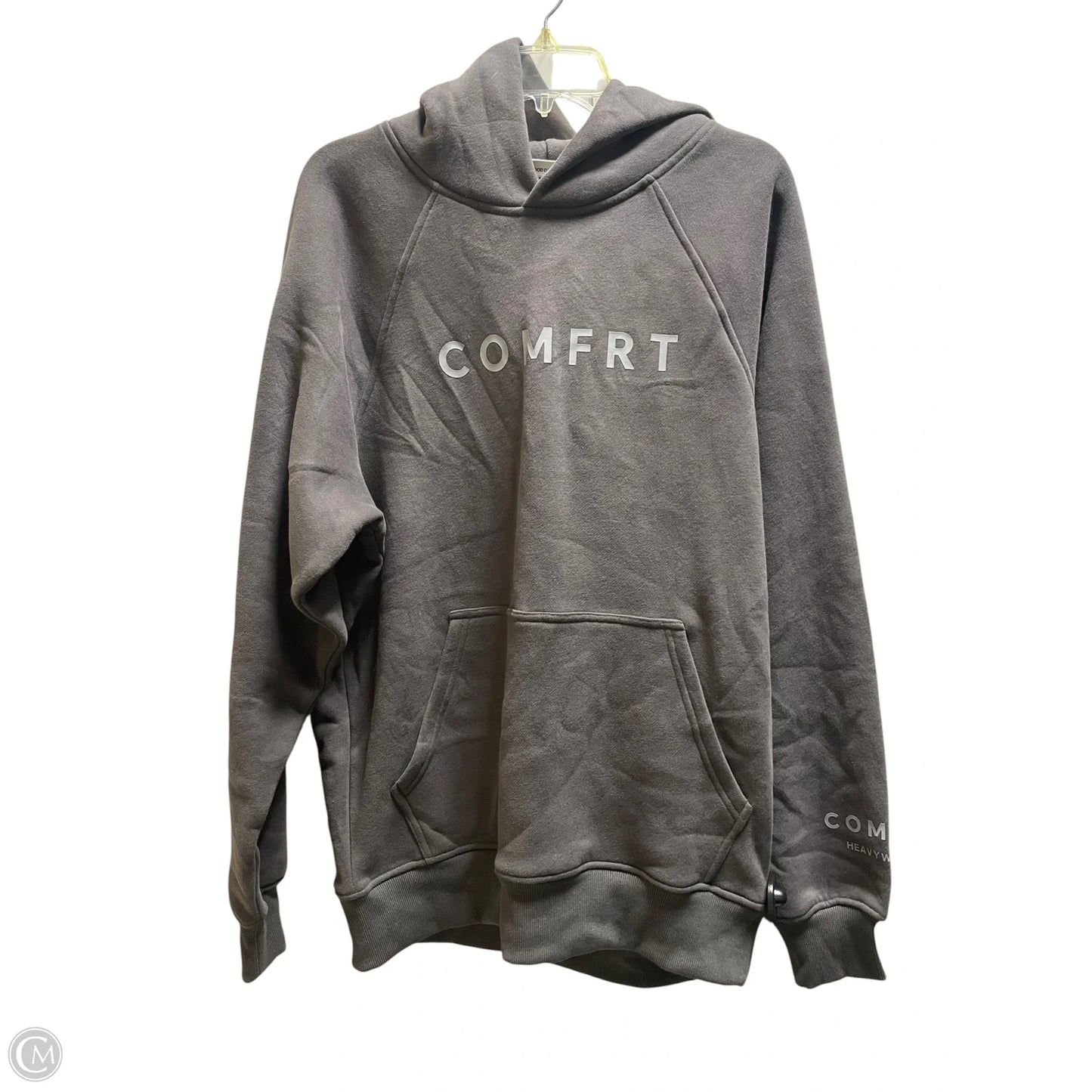Sweatshirt Hoodie By Clothes Mentor In Grey, Size: S