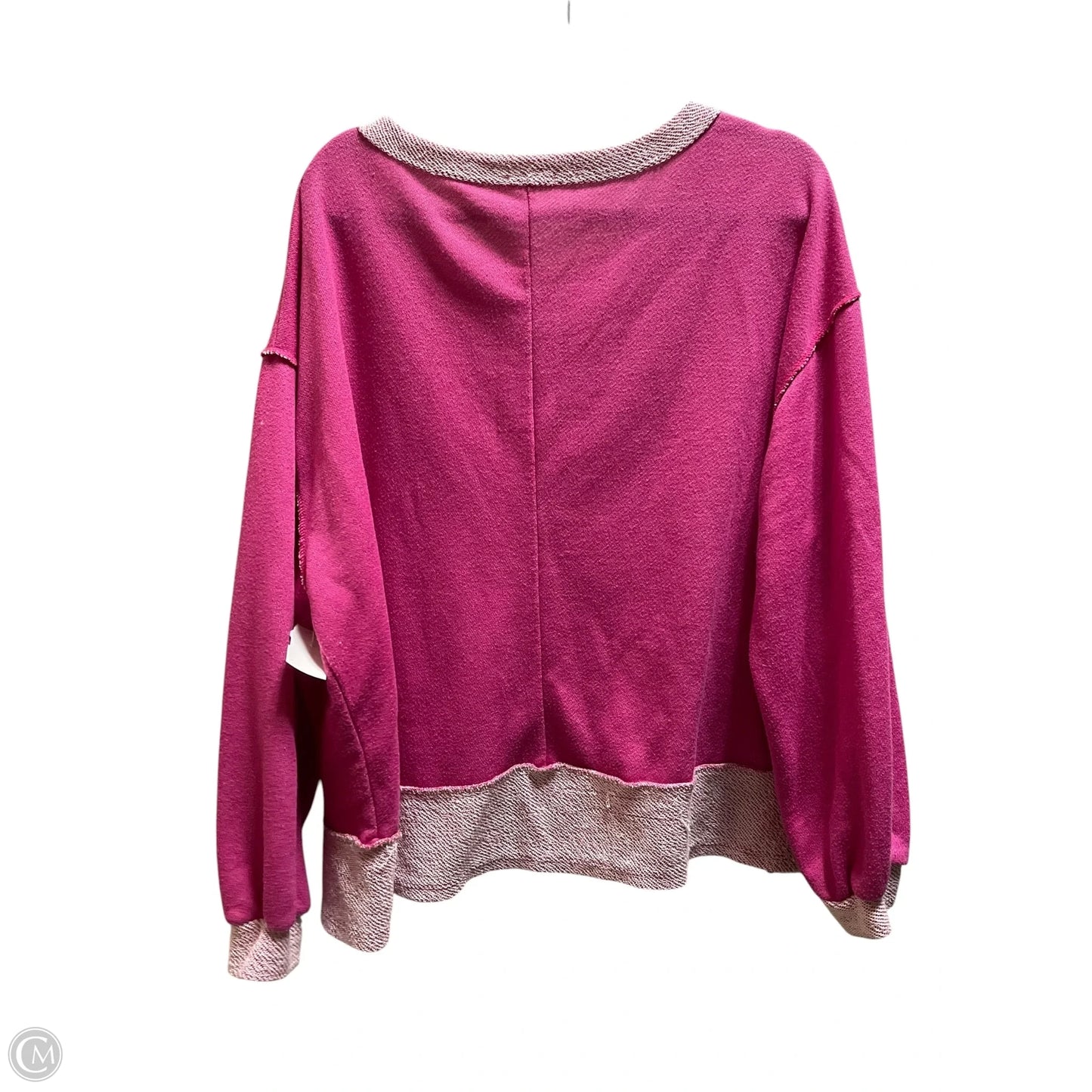 Top Long Sleeve By Bibi In Pink, Size: S