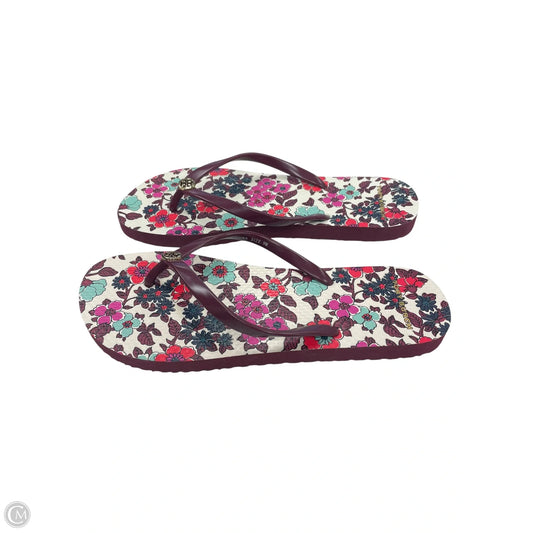 Sandals Designer By Tory Burch In Floral Print, Size: 9