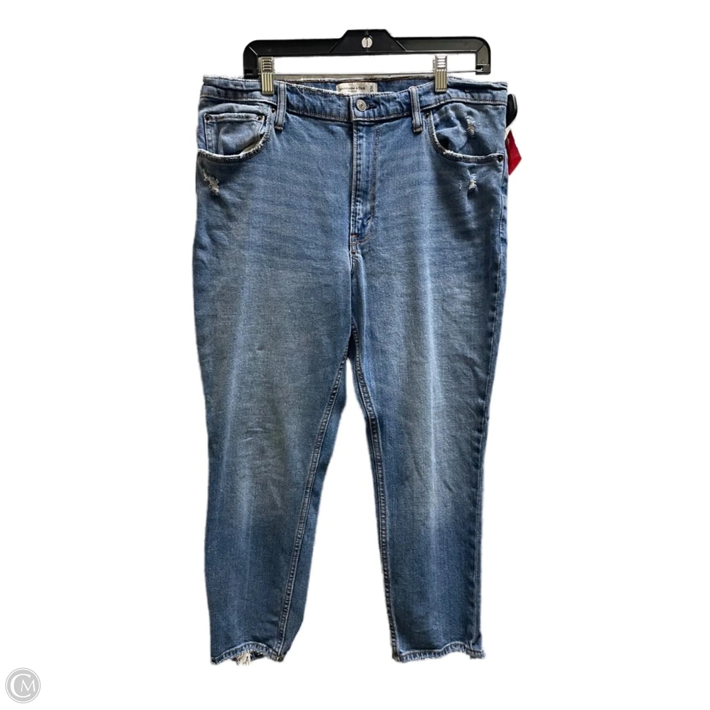 Jeans Skinny By Abercrombie And Fitch In Blue Denim, Size: 14