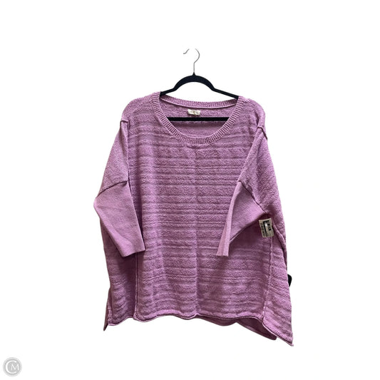 Sweater Short Sleeve By Pilcro In Purple, Size: S