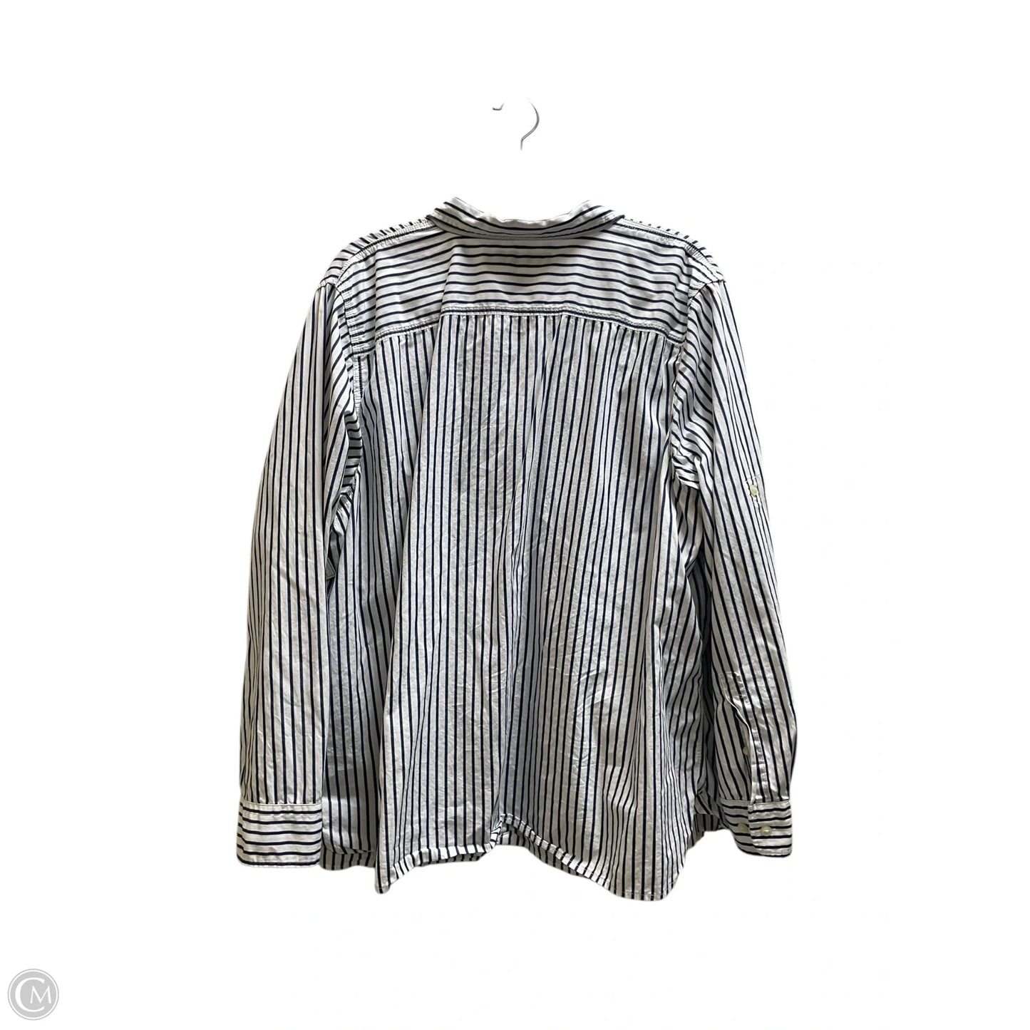 Top Long Sleeve By Lauren By Ralph Lauren In Blue, Size: 3x