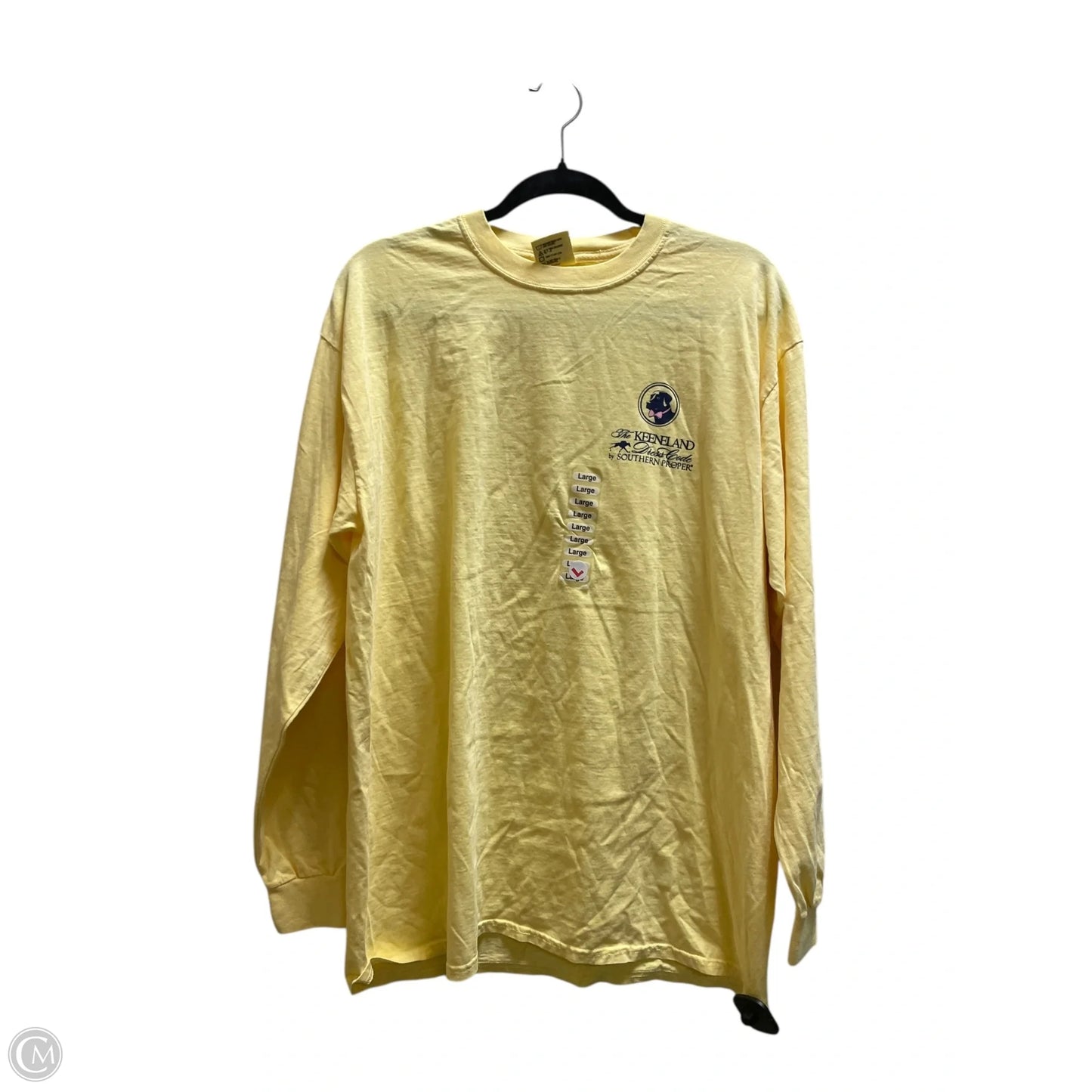 Top Long Sleeve By Comfort Colors In Yellow, Size: L