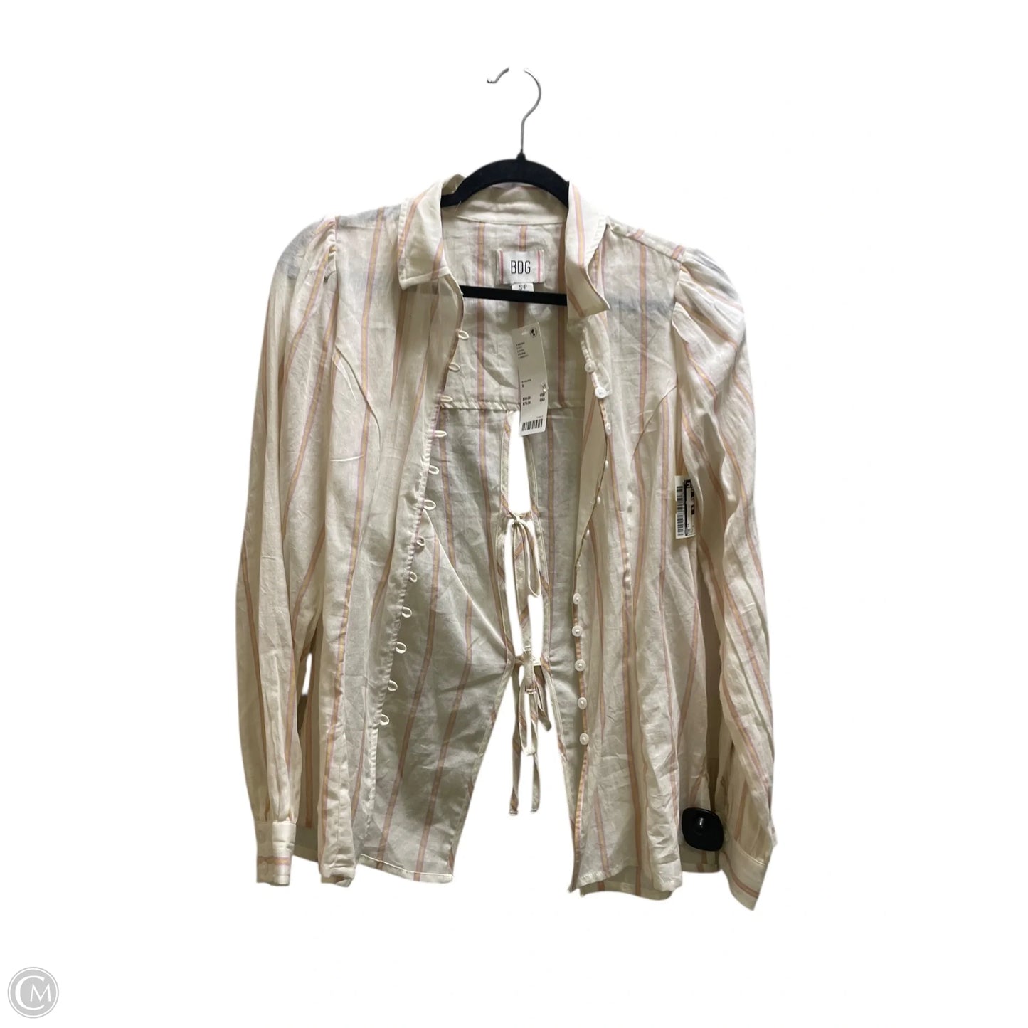 Top Long Sleeve By Bdg In Tan, Size: S