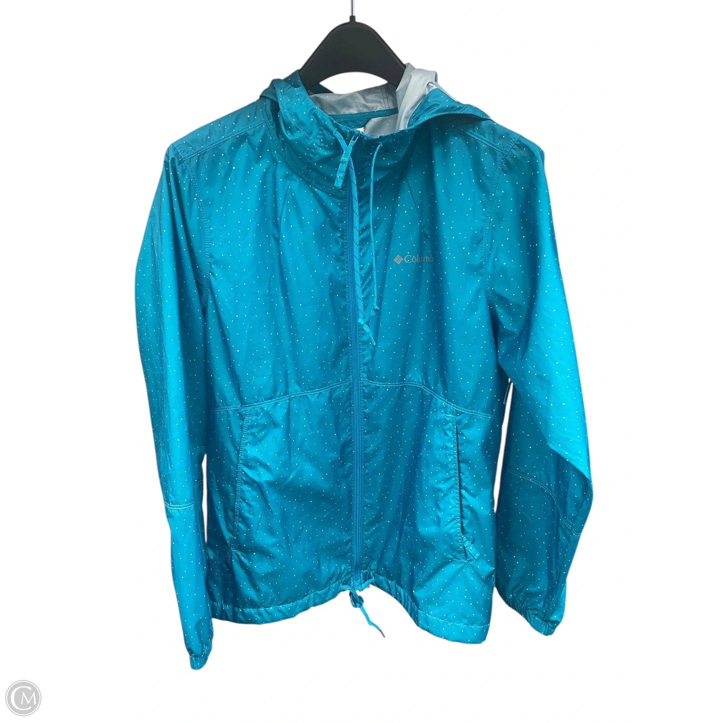 Jacket Windbreaker By Columbia In Blue, Size: S