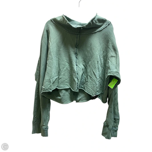 Sweatshirt Collar By Free People In Green, Size: M