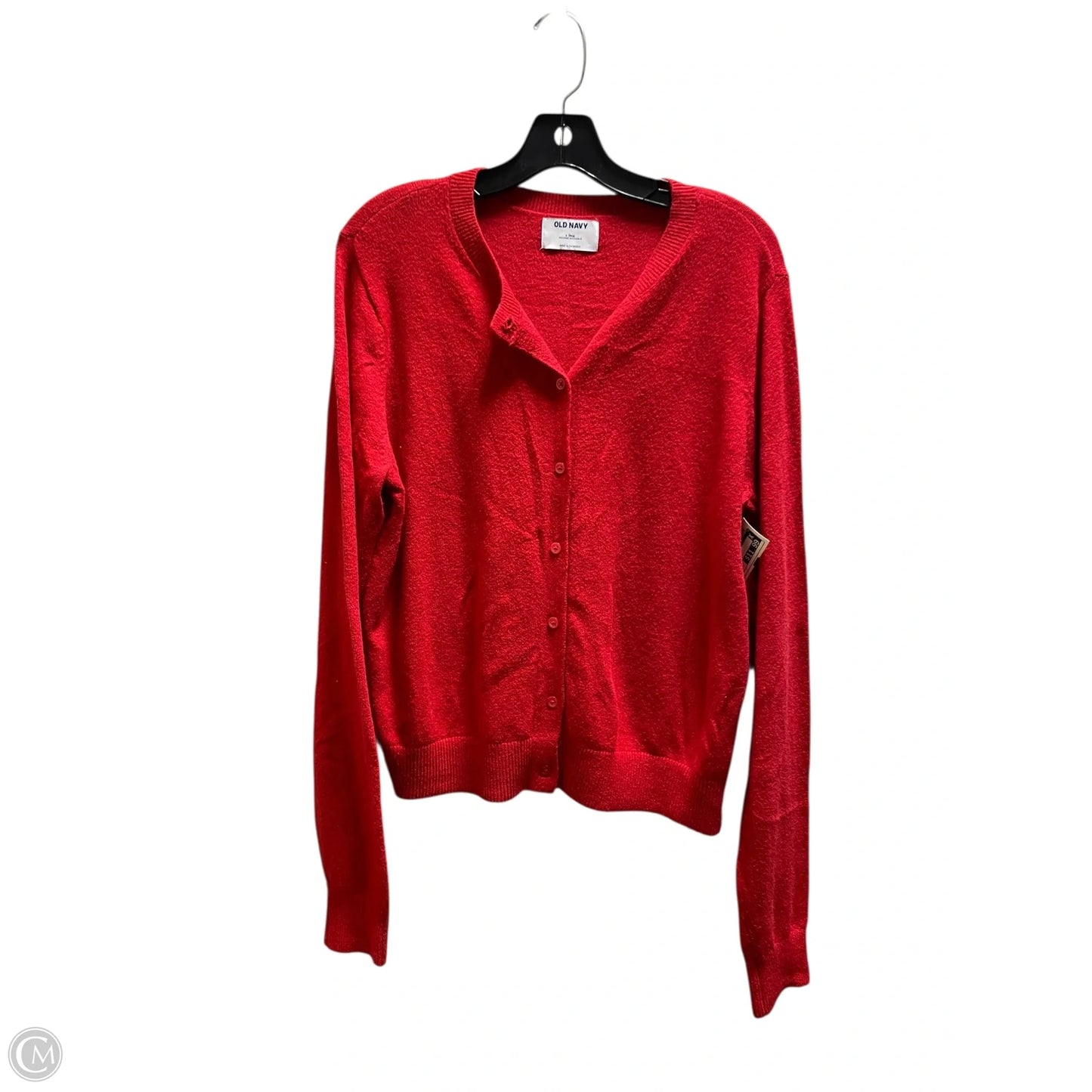 Sweater Cardigan By Old Navy In Red, Size: L