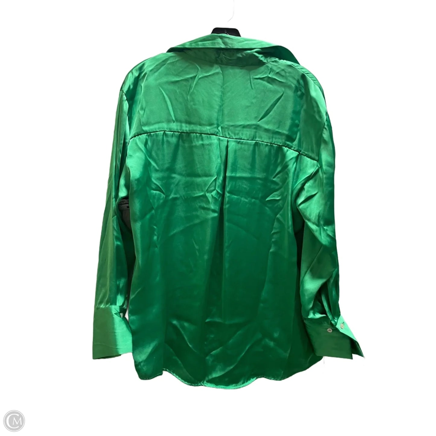 Top Long Sleeve By Zara In Green, Size: M