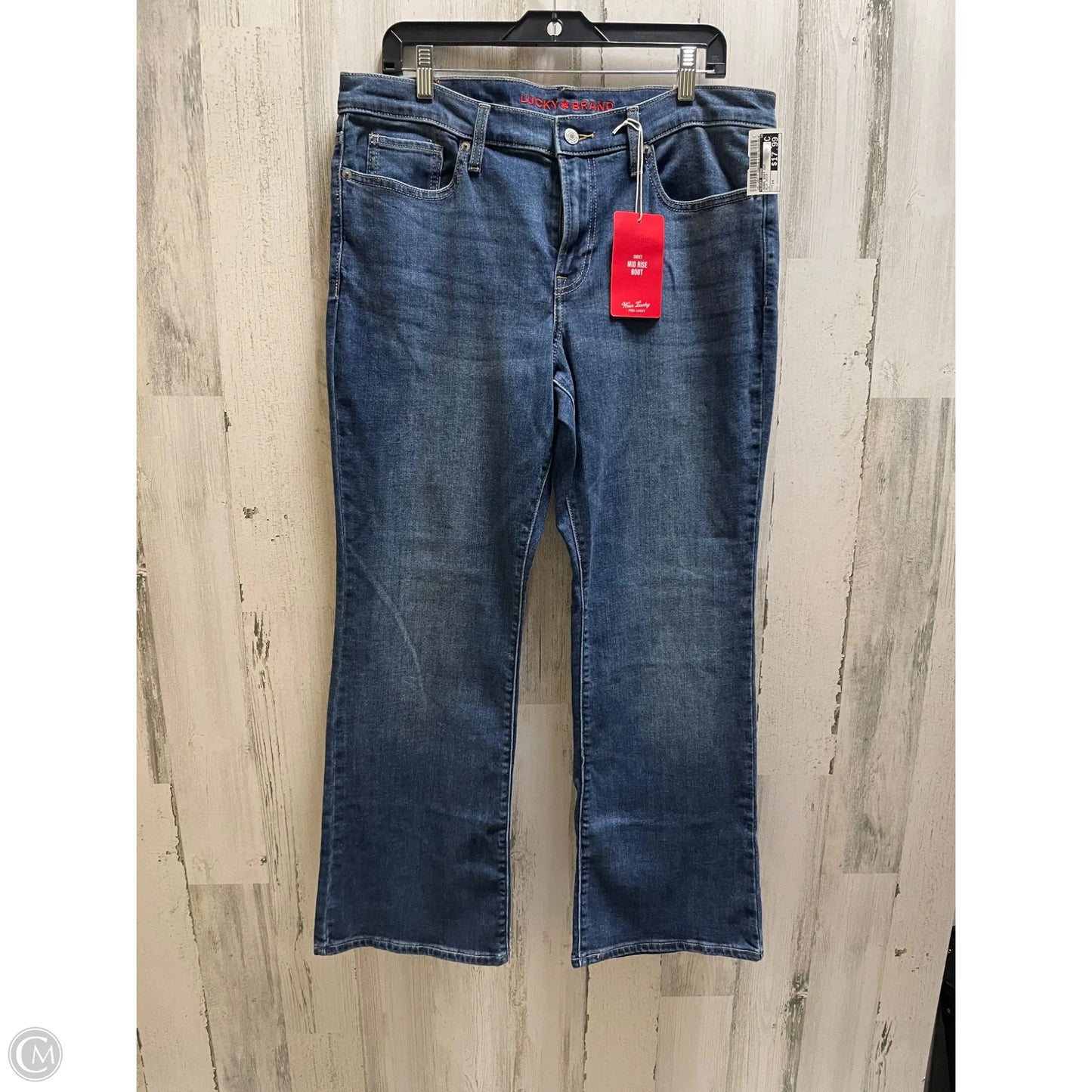 Jeans Boot Cut By Lucky Brand In Blue Denim, Size: 14