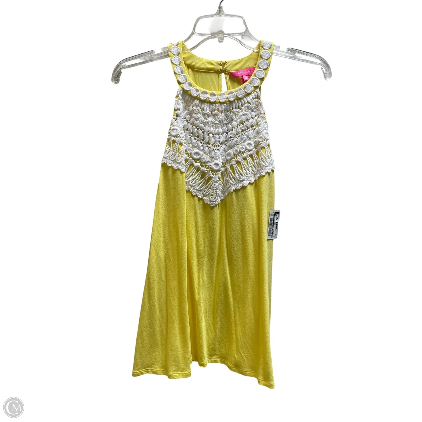Top Sleeveless Designer By Lilly Pulitzer In Yellow, Size: M