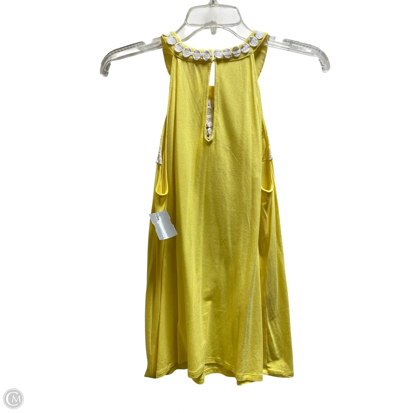 Top Sleeveless Designer By Lilly Pulitzer In Yellow, Size: M