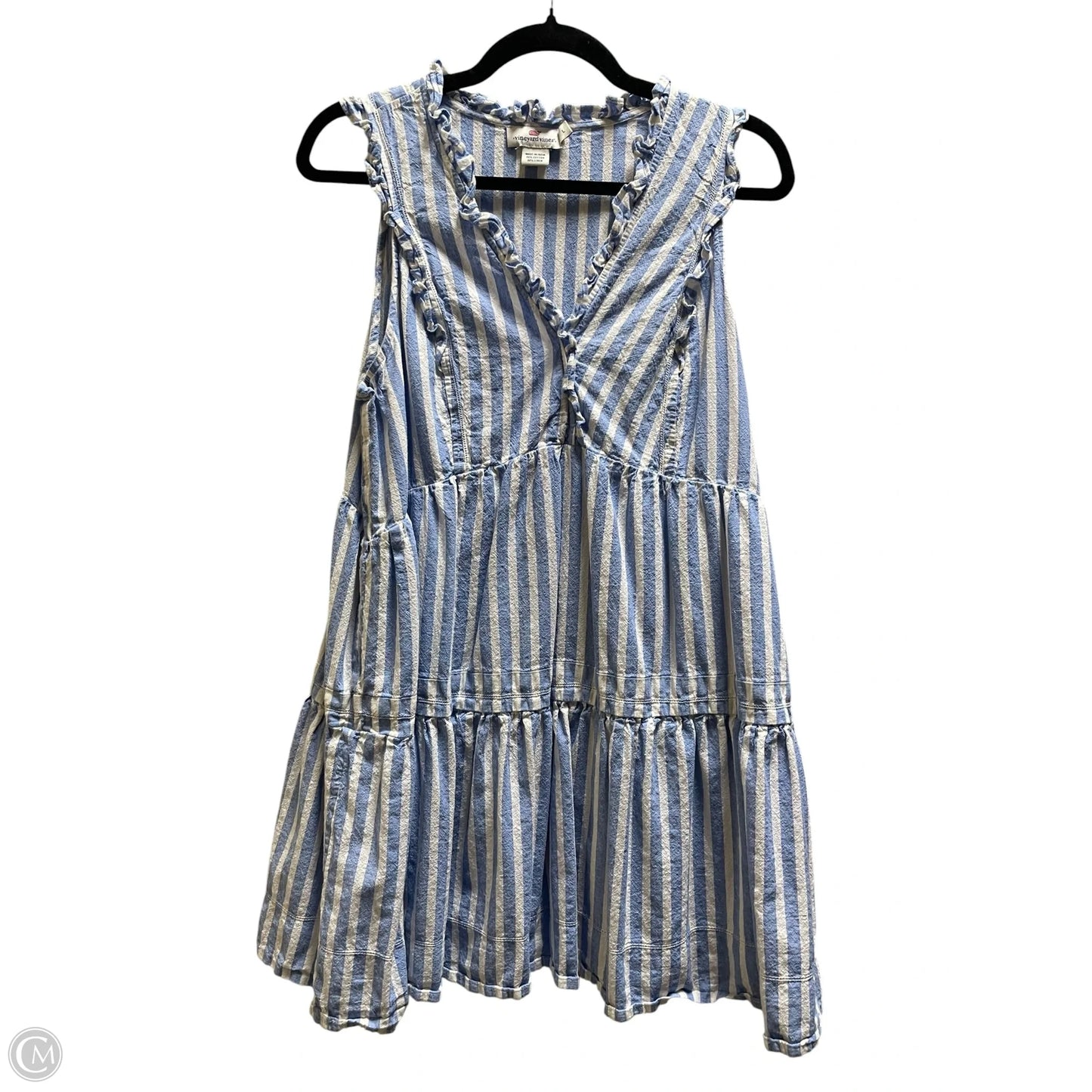 Dress Casual Maxi By Vineyard Vines In Striped Pattern, Size: L