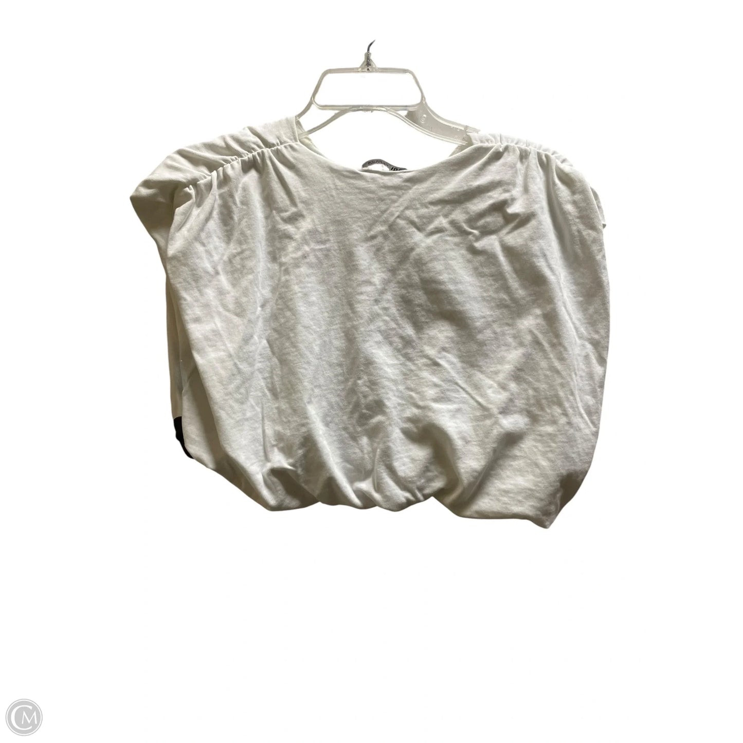 Top Short Sleeve By Zara In White, Size: M