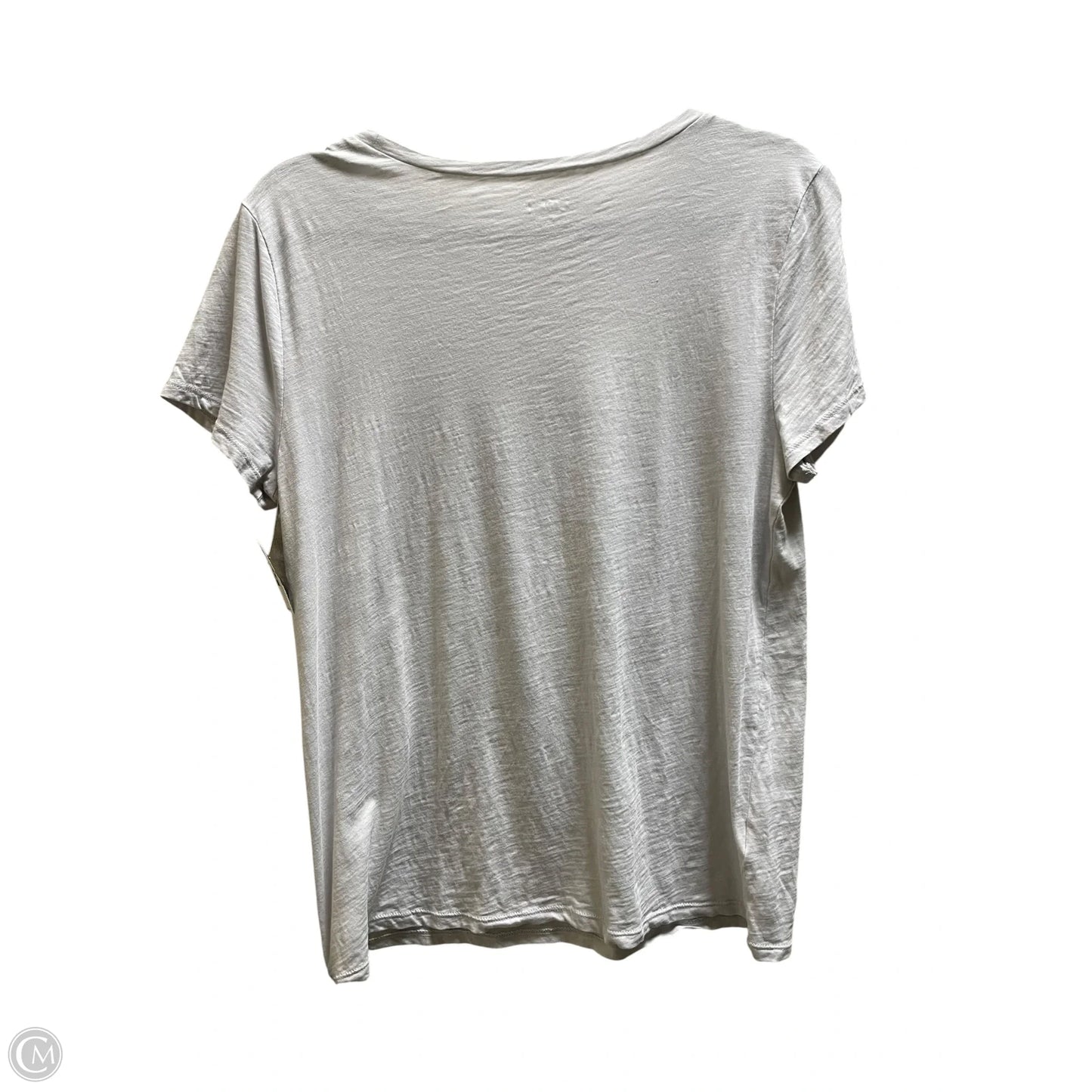 Top Short Sleeve By Loft In Grey, Size: M