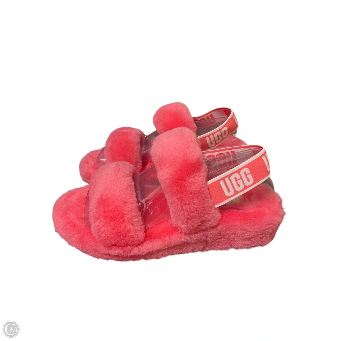 Slippers Designer By Ugg In Pink, Size: 8