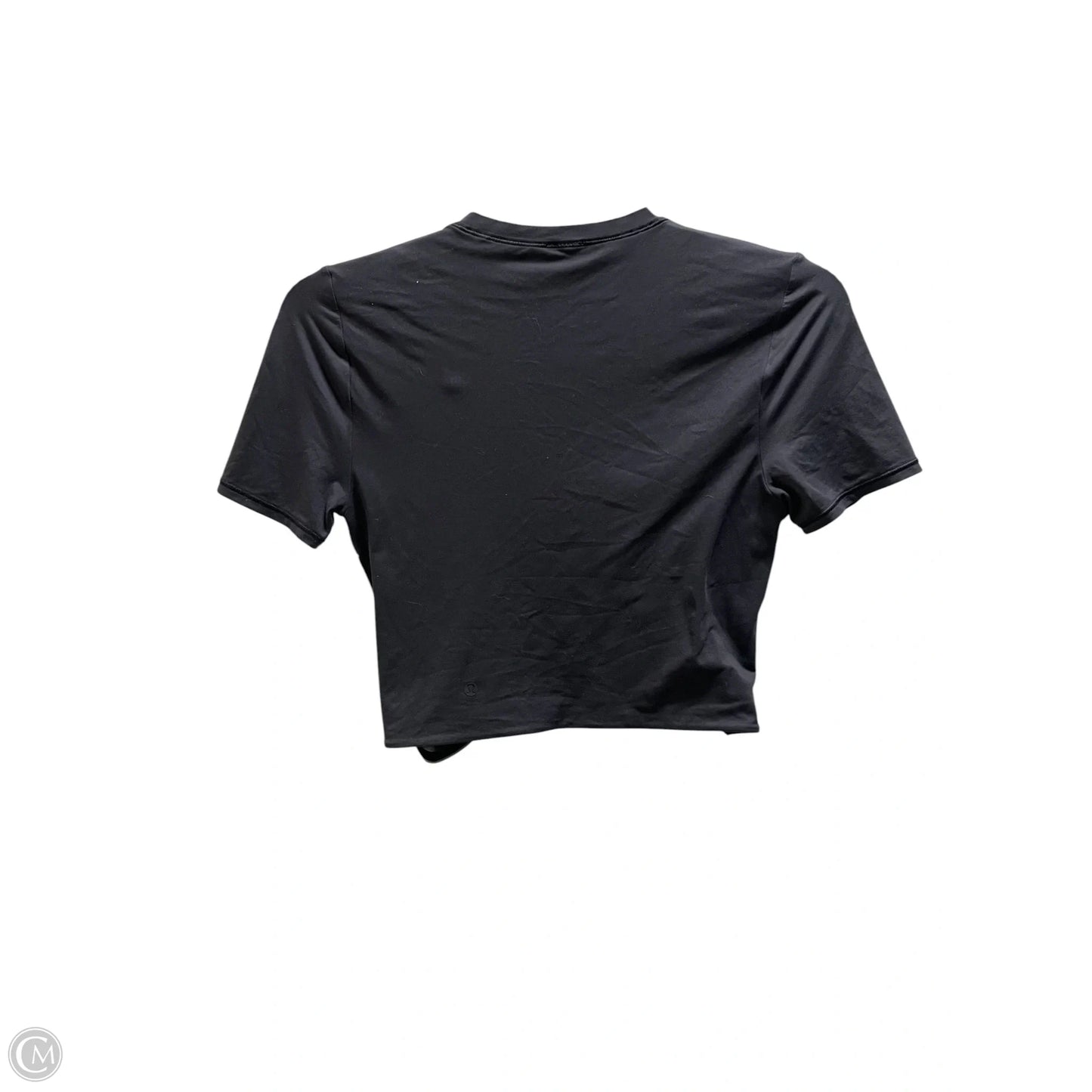 Athletic Top Short Sleeve By Lululemon In Black, Size: S