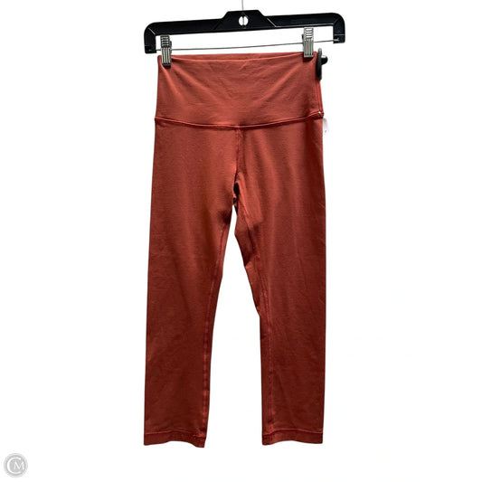 Athletic Capris By Lululemon In Orange, Size: 4