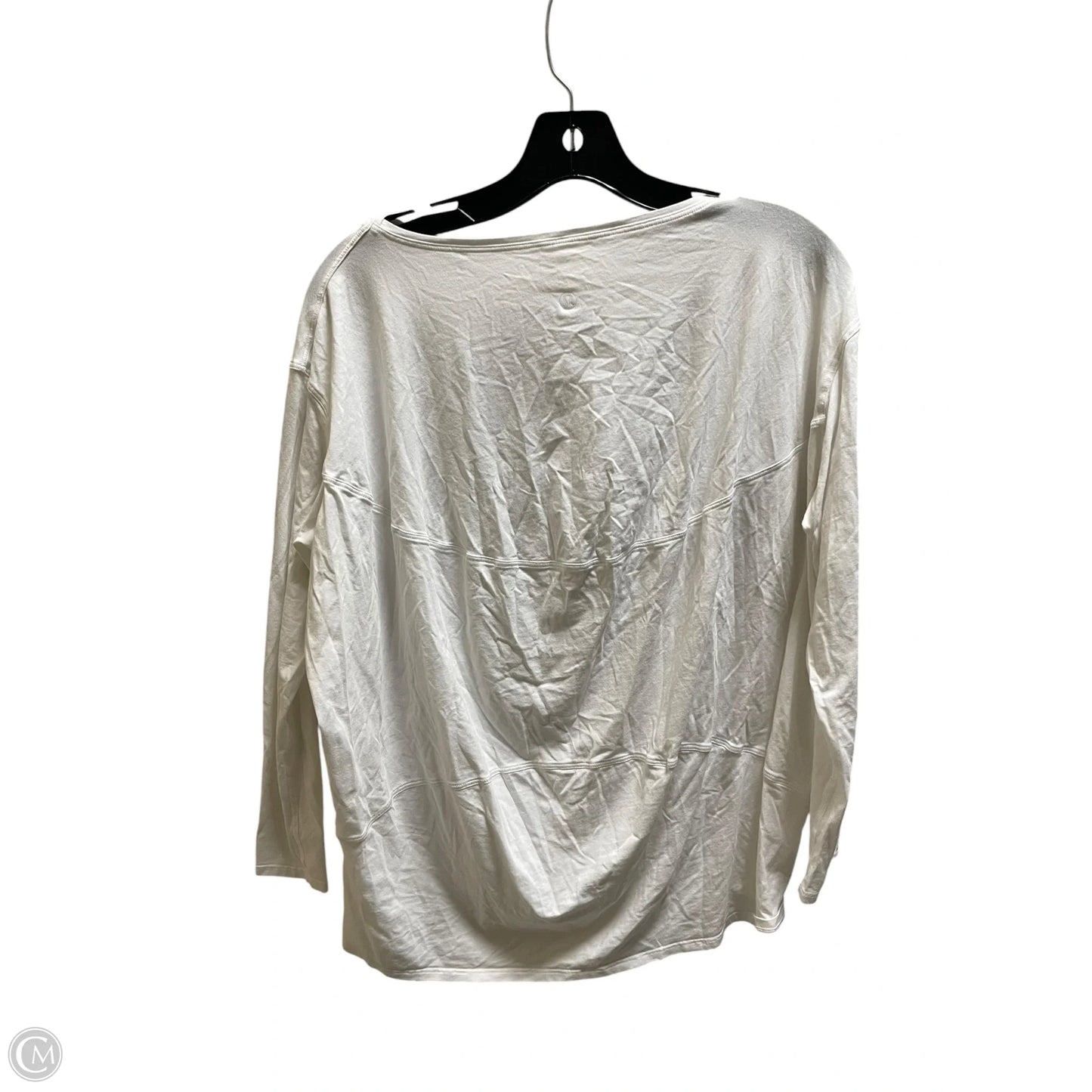 Athletic Top Long Sleeve Crewneck By Lululemon In White, Size: 8