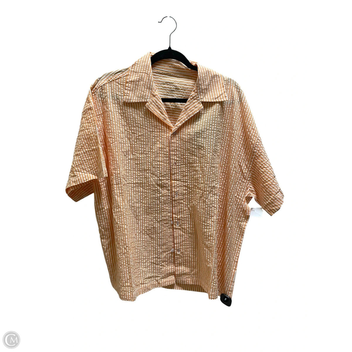 Top Short Sleeve By Cma In Orange, Size: L