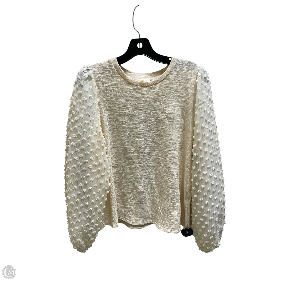 Top Long Sleeve By Maeve In Cream, Size: M