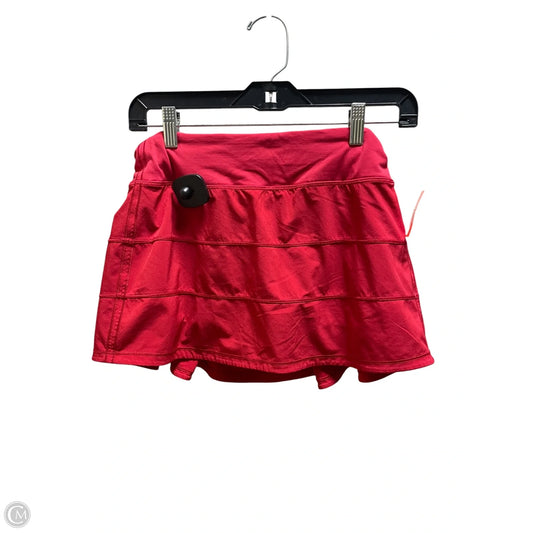 Athletic Skirt By Lululemon In Red, Size: 8