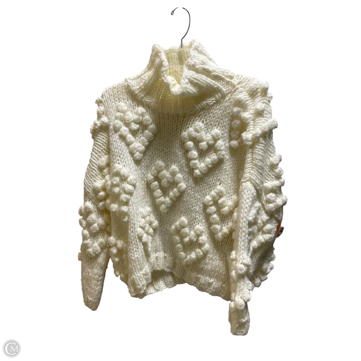 Sweater By Clothes Mentor In Cream, Size: M