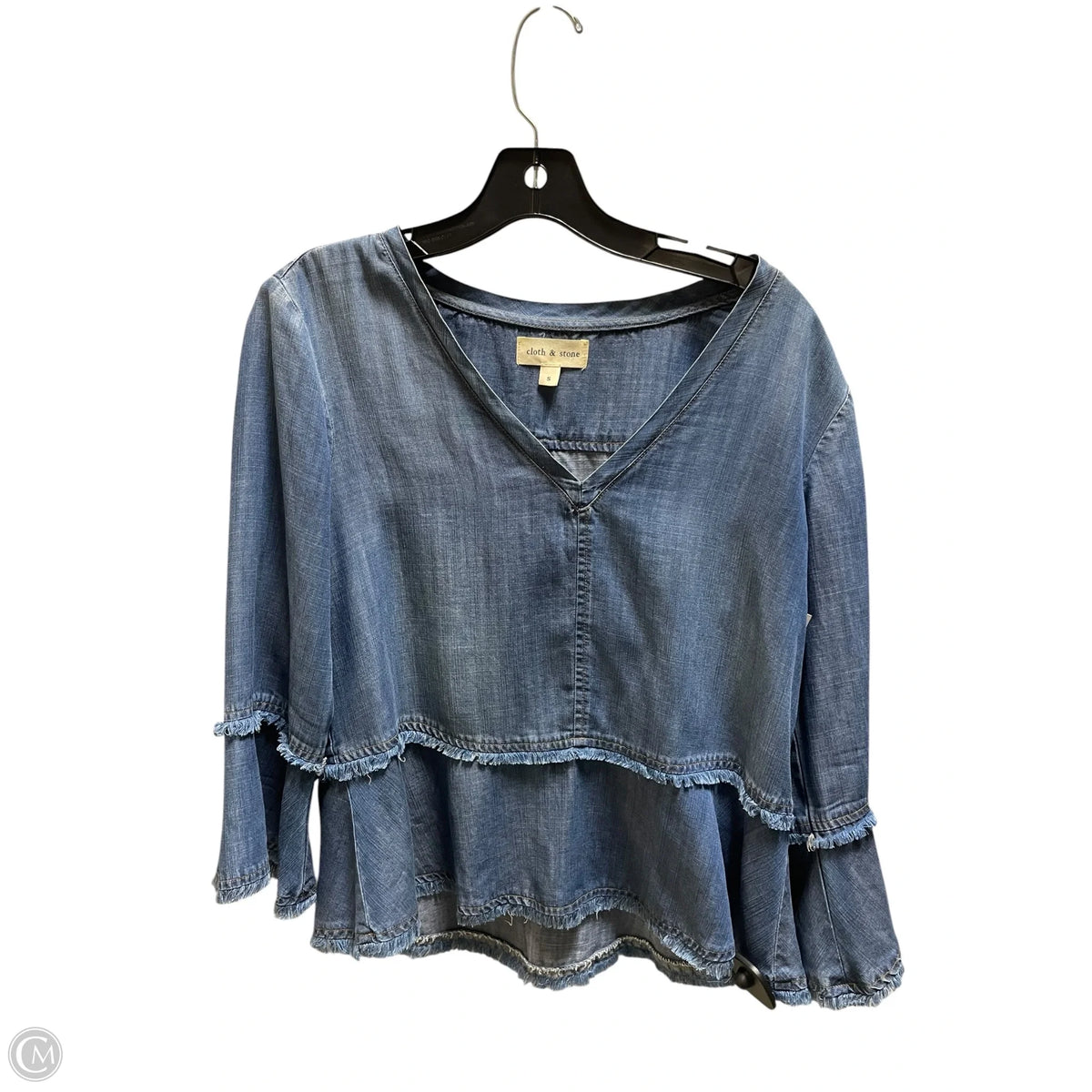 Top Long Sleeve By Cloth & Stone In Blue, Size: S