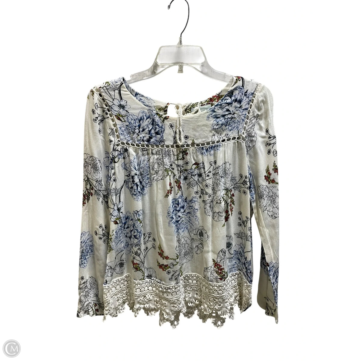 Top Long Sleeve By Maeve In White, Size: S