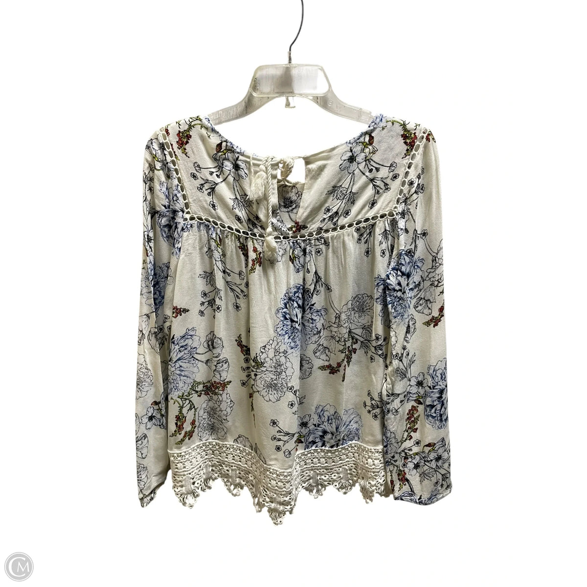 Top Long Sleeve By Maeve In White, Size: S