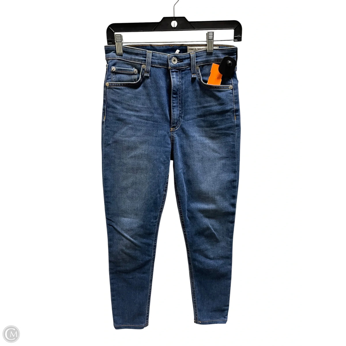 Jeans Skinny By Rag And Bone In Blue Denim, Size: 4