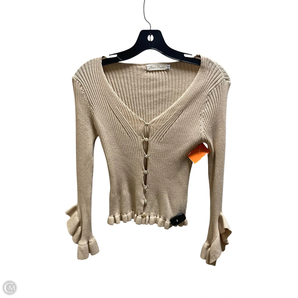 Top Long Sleeve By Clothes Mentor In Tan, Size: S