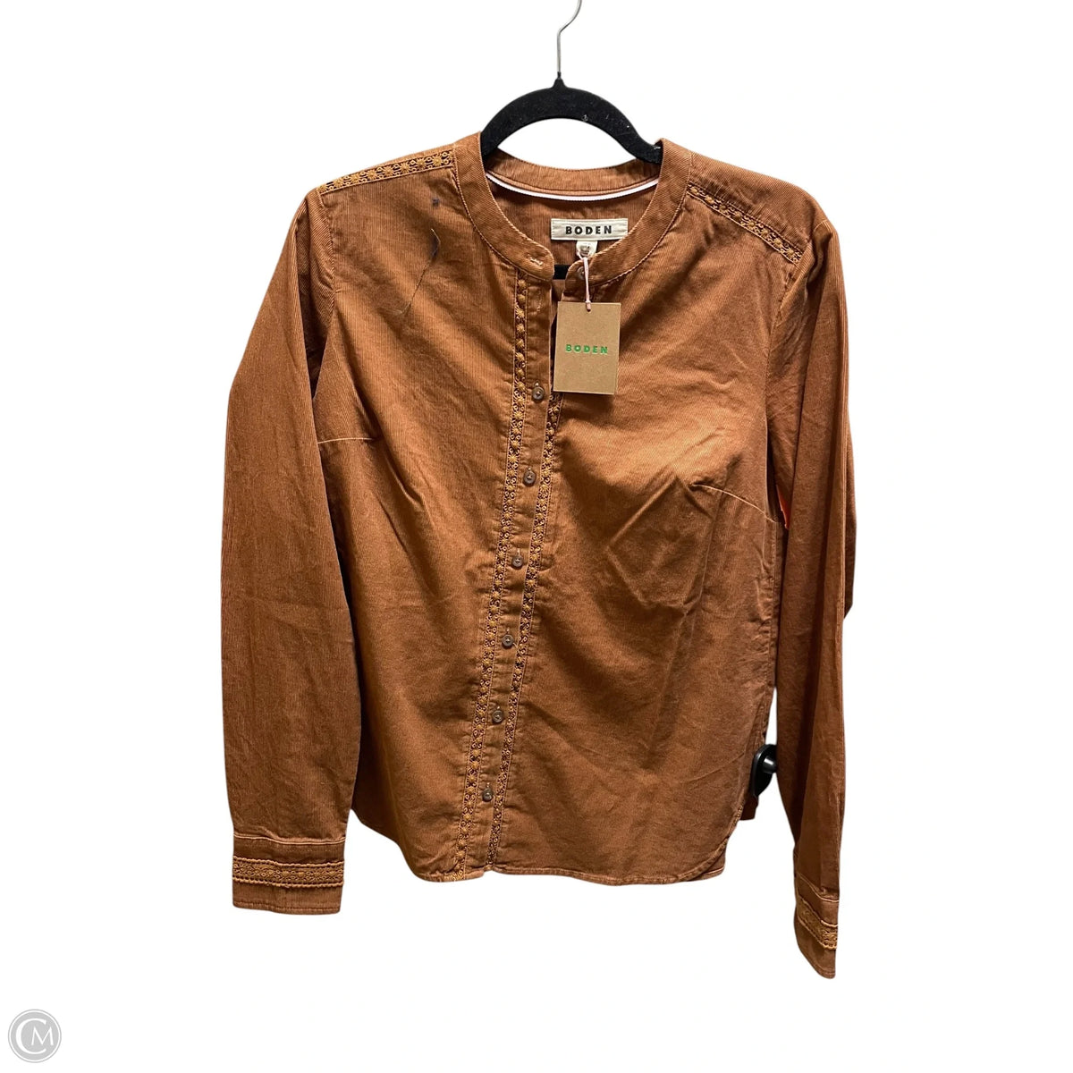 Top Long Sleeve By Boden In Brown, Size: 6