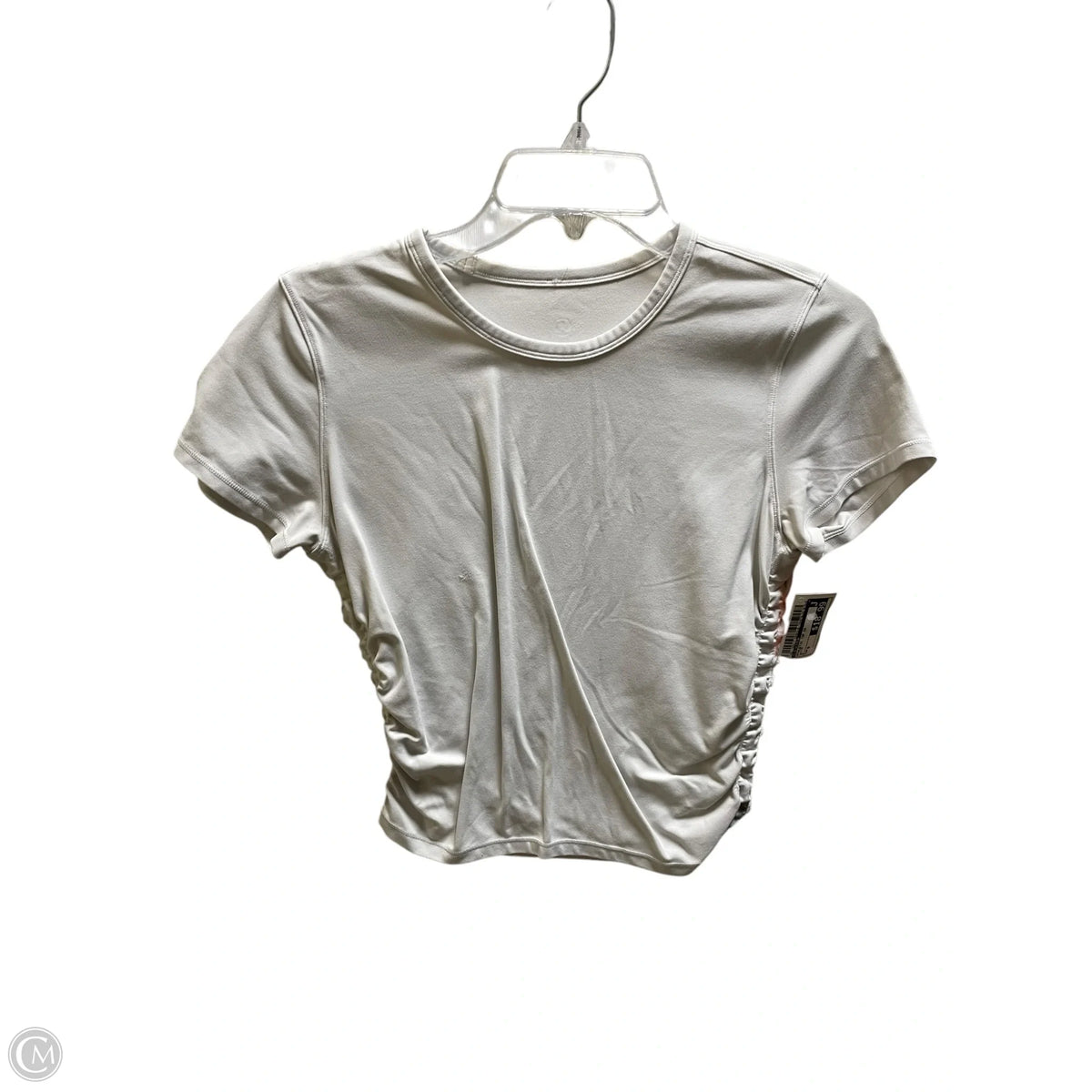 Athletic Top Short Sleeve By Lululemon In White, Size: S