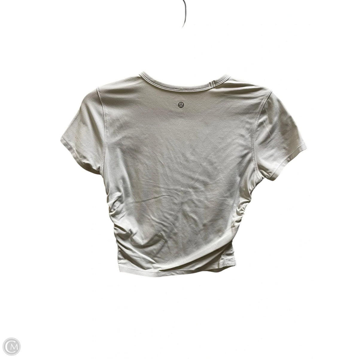 Athletic Top Short Sleeve By Lululemon In White, Size: S