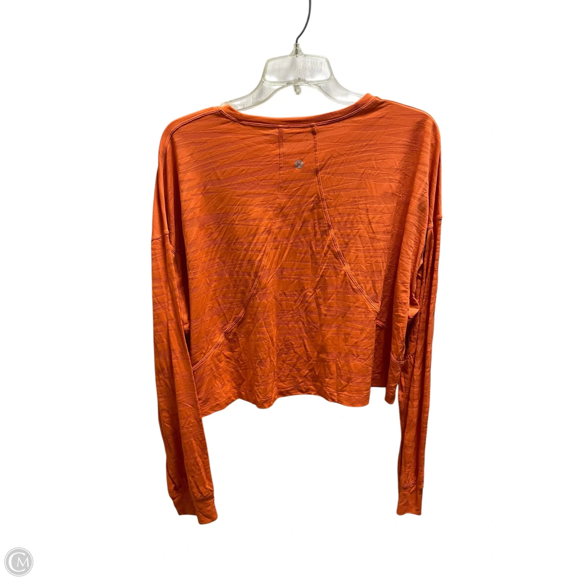 Athletic Top Long Sleeve Crewneck By Lululemon In Orange, Size: L