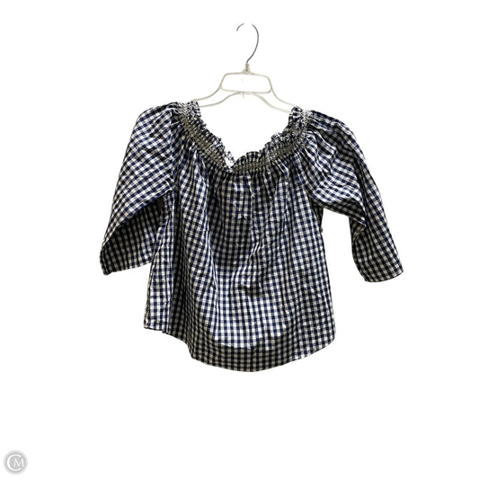 Top Short Sleeve By Madewell In Blue, Size: Xxs